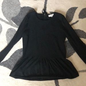LOFT Black Peplum Sweater